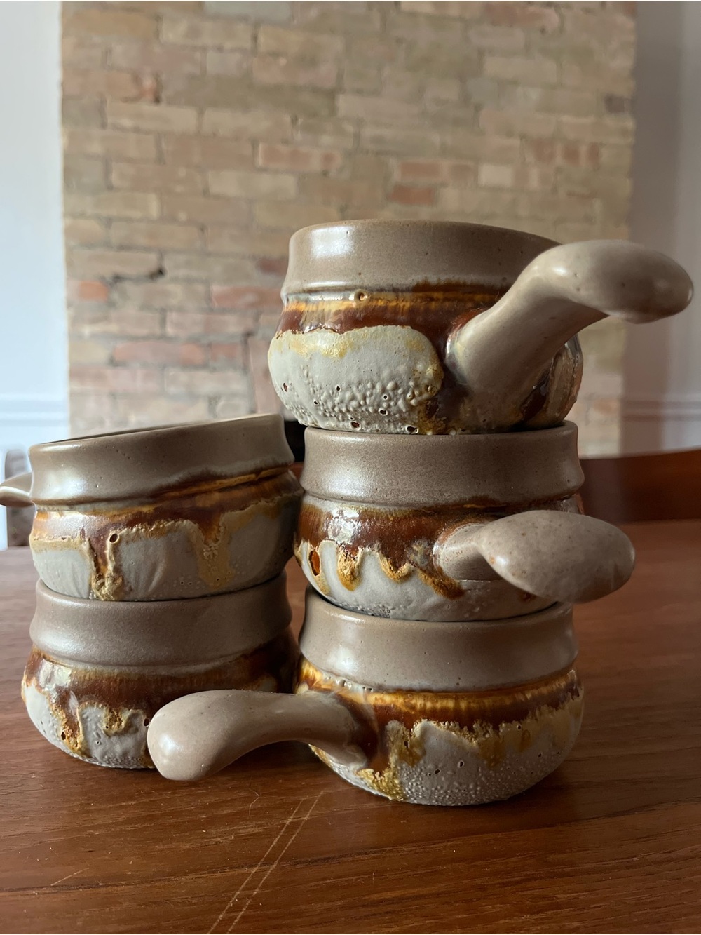Vintage Laurentian Tundra French Onion Soup Bowls, set of 5